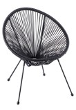 Cumpara ieftin Scaun fier textil negru 68 x 61,5 x 81,5 cm