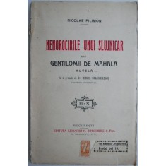 Nenorocirile unui slujnicar sau Gentilomi de mahala (Nuvela) &ndash; Nicolae Filimon