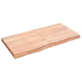 Cumpara ieftin Raft de perete maro deschis 120x60x(2-6) cm lemn stejar tratat