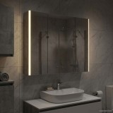 vidaXL Dulap cu oglindă pentru baie Gri din beton 83,5 x 15,5 x 70 cm 889266