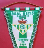 Fanion fotbal - REAL BETIS BALOMPIE (Spania) dimensiuni mari 40x23 cm