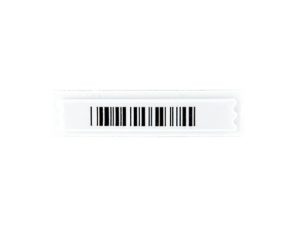 Eticheta antifurt autoadeziva AM, 45 x 10 mm, cu cod de bare fals