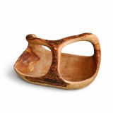 Fructiera din lemn de măslin cu m&acirc;ner 35 cm