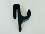 Carlig pentru Cabine de Dus &ndash; Suport Umeras, Accesorii Baie, Printat 3D din PLA, Montaj Rapid, Negru, Oem