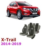 Cumpara ieftin Set Huse scaune din material textil dedicate NISSAN X-TRAIL T32 2014 - 2019 cu insertii de piele ecologica