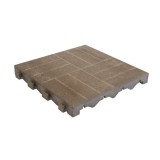 Placa podea exterior, WPC, exterior, maro, 400 x 400 x 45 mm