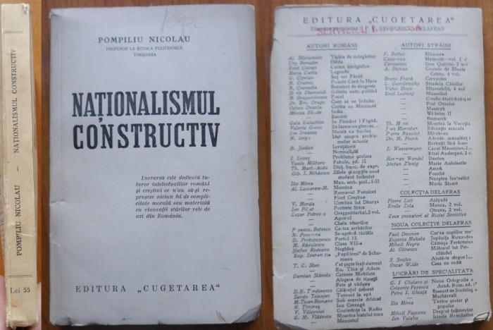Pompiliu Nicolau, Nationalismul constructiv, 1940, editia 1, antisemita