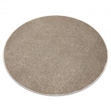 Covor rotund EXCELLENCE maro deschis 222 simplu, melange, cerc 150 cm