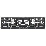 Set suport placute numar inmatriculare auto 3D (fata + spate) Dacia