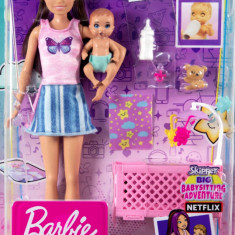 Papusa - Barbie Mamica satena cu bebelus | Mattel