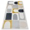 Covor FUSION 0213 alb / galben - Geometric, modern, abstract, 160x220 cm
