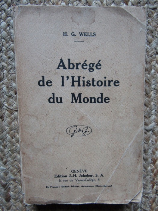 H. G. Wells - Abrege de l&#039;Histoire du Monde (1937)