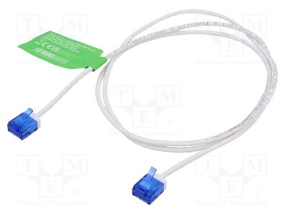 Cablu Patch Cord RJ45 U/UTP Cat 6a 1m alb LOGILINK foto