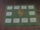 10 Timbre Obliterate 3Fr Journ&eacute;e du Timbre , Ediție Limitată .Belgia 1978 Carton Filatelic