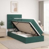 Cumpara ieftin Pat cu LED si saltea Verde inchis 90 x 200 cm Catifea