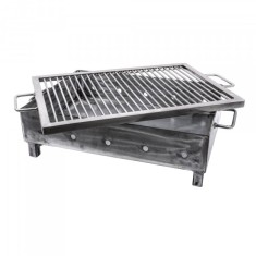 Gratar metalic pe carbuni sita INOX 65x50x35cm Zilan ZTS 5485 foto