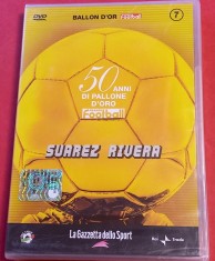 DVD fotbal (50 de ani de BALONUL de AUR)) + brosura - jucatorii SUAREZ si RIVERA (Sigilat)
