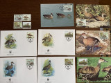 Bahamas - pasari- serie 4 timbre MNH, 4 FDC, 4 maxime, fauna wwf
