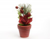 Ghiveci decorativ - Velvet Poinsettia In Flowerpot | Kaemingk