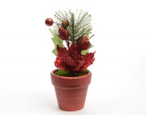 Cumpara ieftin Ghiveci decorativ - Velvet Poinsettia In Flowerpot | Kaemingk