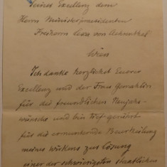 Dimitrie Sturdza , scrisoare olografa catre Lexa von Aehrenthal , circa 1895