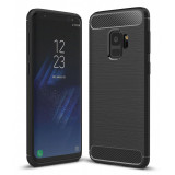 Husa TPU OEM Carbon pentru Samsung Galaxy S9 G960, Neagra