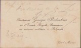 A1501 Carte de vizită a locotenentului George Rădulescu din Regimentul de Escortă Regală, aflat &icirc;n misiune militară la Belgrad, 1919