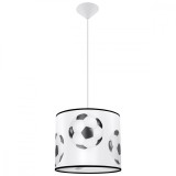 Lampă Suspendată Piłka Alb Negru Pvc 1 Bec Oval Modern De Interior