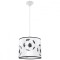Lampă Suspendată Piłka Alb Negru Pvc 1 Bec Oval Modern De Interior