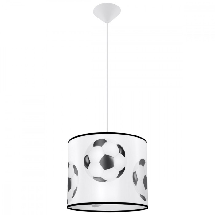Lampă Suspendată Piłka Alb Negru Pvc 1 Bec Oval Modern De Interior