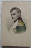 Carte Postala, Napoleon Bonaparte, portret gravura colorata