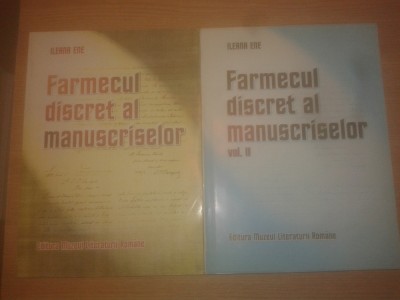 Farmecul discret al manuscriselor, vol. I + vol. II - Ileana Ene (autograf) foto