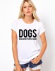 Tricou dama alb - DOGS - S, THEICONIC