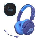 Casti Over-ear PowerLocus Lion, Wireless/Wired, Albastru