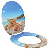 vidaXL Capacul de toaletă Albastru deschis 44 x 38 cm Placă MDF 42027204