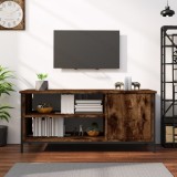 vidaXL Comodă TV, stejar fumuriu, 100x40x45 cm, lemn prelucrat