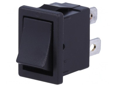 Comutator Rocker ON-OFF 6A/250VAC Negru foto