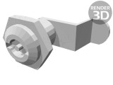&Icirc;nchizătoare aliaj de zinc 35mm cu manetă din oțel nichelată