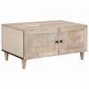 VidaXL Masă de cafea cu ușă Bej 80 x 50 x 40 cm Lemn masiv de mango 4018121