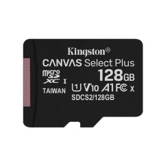Card memorie KINGSTON 128GB Canvas Select Plus cu adaptorSD, MicroSDTM HC UHS-I, Clasa 10, V10, UHS-I U1, performanta Android A1