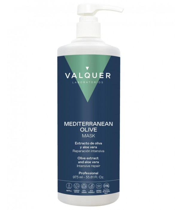 Masca de par reparatoare si intensiva cu masline Valquer 975 ml