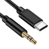 Cablu audio Jack 3.5 mm STEREO tata la USB-C tata 1m negru