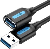 Cablu USB prelungitor Vention, USB 3.2 gen 1 (T) la USB 3.2 gen 1 (M), 3m rata transfer 5 Gbps, invelis PVC, negru, &quot;CBHBI&quot; (timbru verde 0.8 lei) - 6