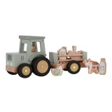 Little Dutch Little Farm Tractor with Trailer jucarie din lemn 18 m+ 1 buc