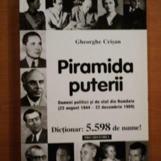 PIRAMIDA PUTERII , OAMENI POLITICI SI DE STAT DIN ROMANIA ( 23 AUGUST 1944 - 22 DECEMBRIE 1989 ) , DICTIONAR de GHEORGHE CRISAN