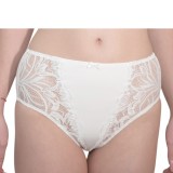 Chilot Dama Luan Clasic Talie Inalta Microfibra Dantela C1511 Alb XL