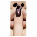 Husa silicon pentru Samsung S9, Finger Purple Nailpolish Girl Lips