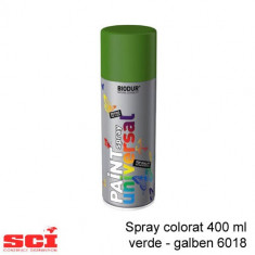 Spray colorat 400 ml verde - galben 6018 foto