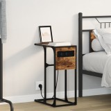 vidaXL Noptieră Stejar afumat 41.5 x 26 x 60.5 cm Lemn compozit