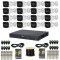 Sistem supraveghere Dahua 16 camere 4K 8MP IR 80m Microfon, DVR 16 canale 4K 8MP Audio WizSense, accesorii + Autocolant Rovision SafetyGuard Surveilla